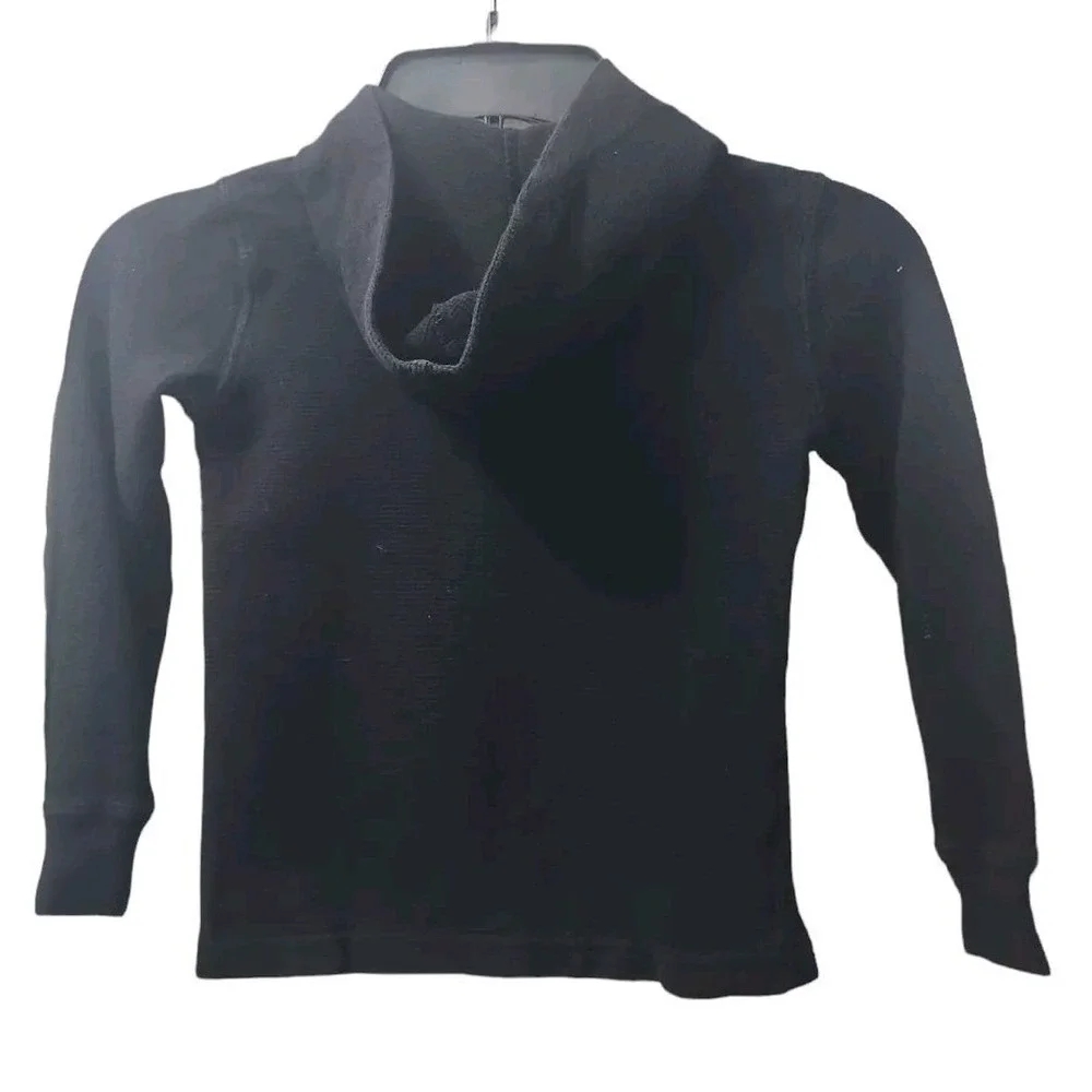 Polo Ralph‎ Lauren Pullover Hoodie Long Sleeve Button Up Black Small